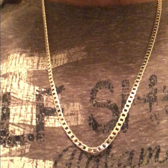 .925 Sterling silver 6 sided Cuban curb link chain - Picture 2 of 6